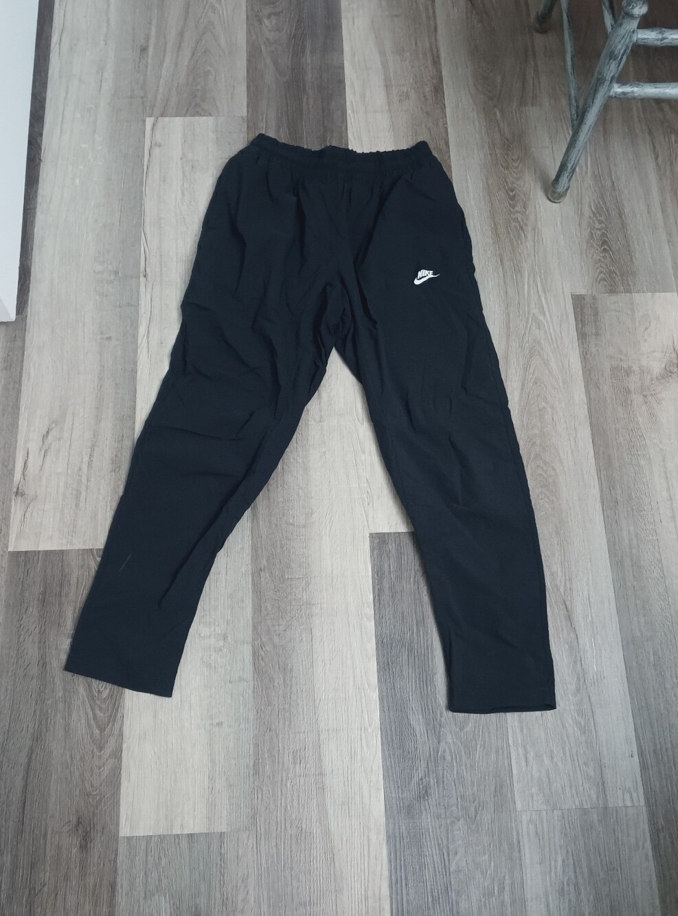 Nike Black Men's Size Medium Jogger Pants with White Swoosh